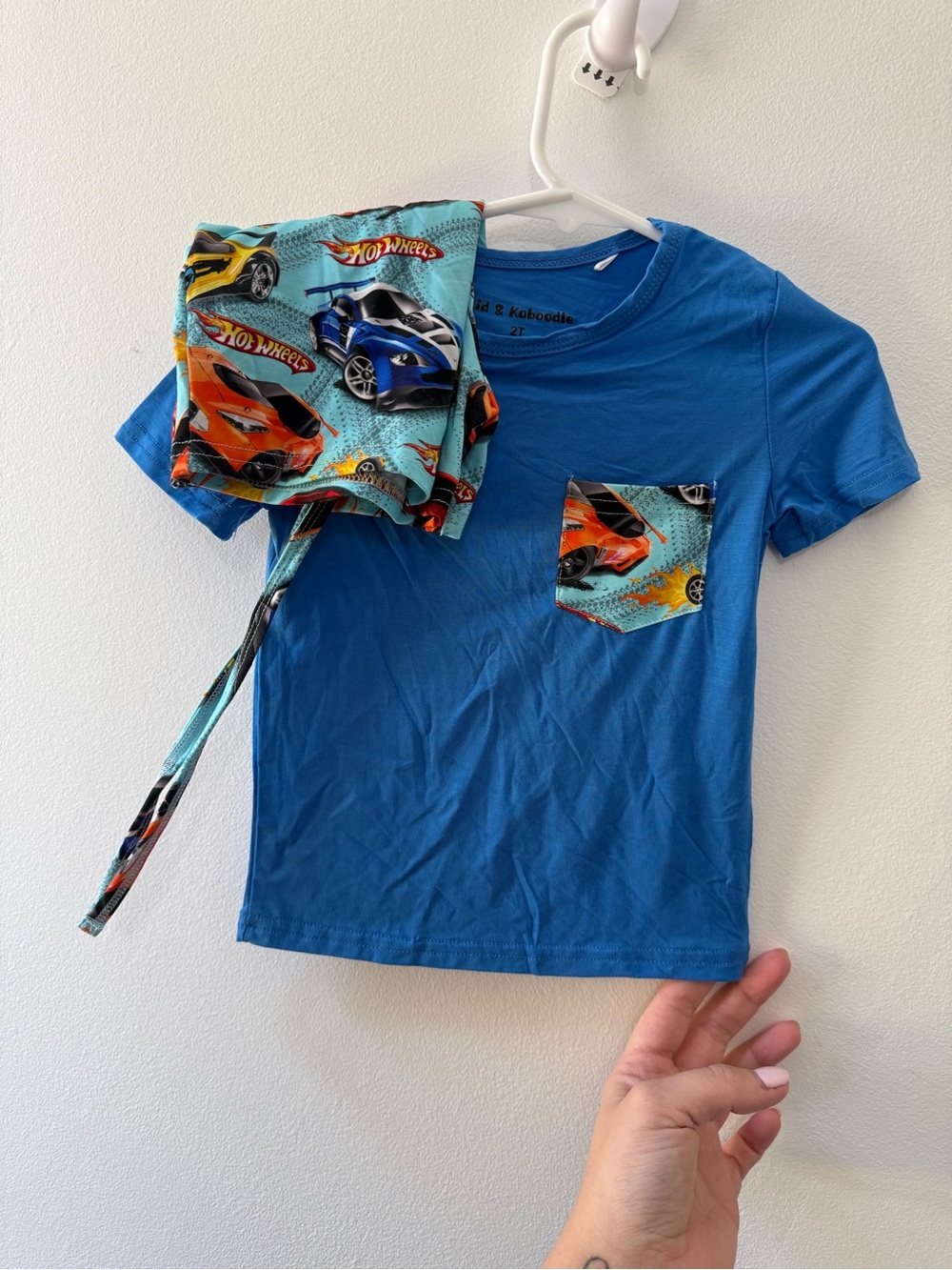 Bamboo Hot Wheels Inspired Blue Tee & Printed Shorts Set - Boys